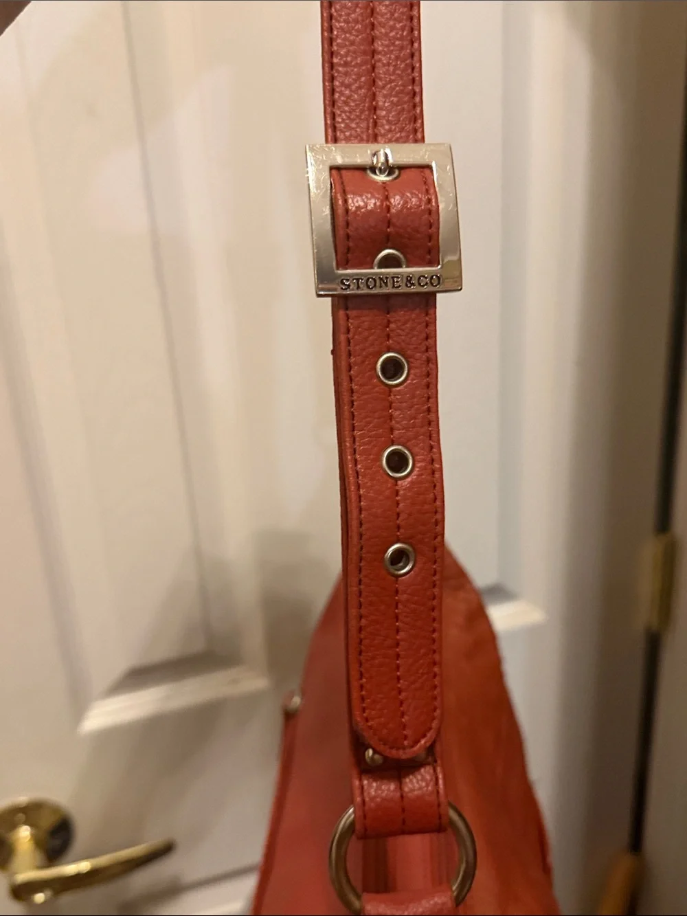 Stone & Co. Gorgeous Caramel Pebble Finish Leather Hobo Shoulder Bag. Like New.